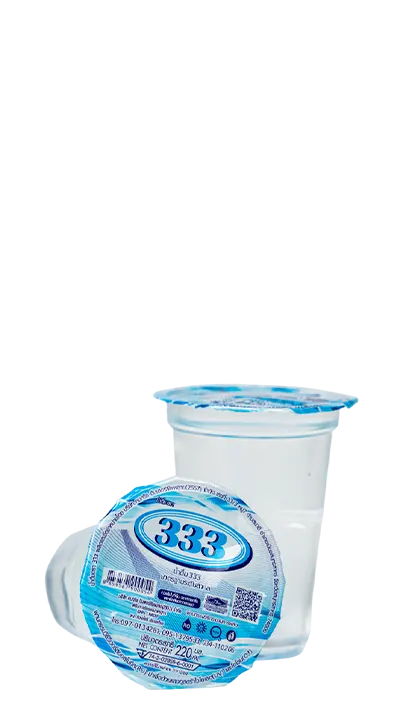 น้ำดื่ม 333 ขนาดขวด 350ml 600ml 1500ml และน้ำดื่มแบบถ้วย 220ml