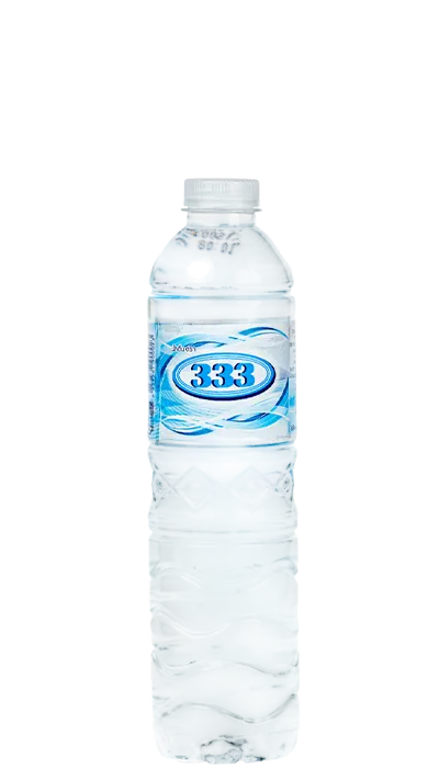 น้ำดื่ม 333 ขนาดขวด 350ml 600ml 1500ml และน้ำดื่มแบบถ้วย 220ml